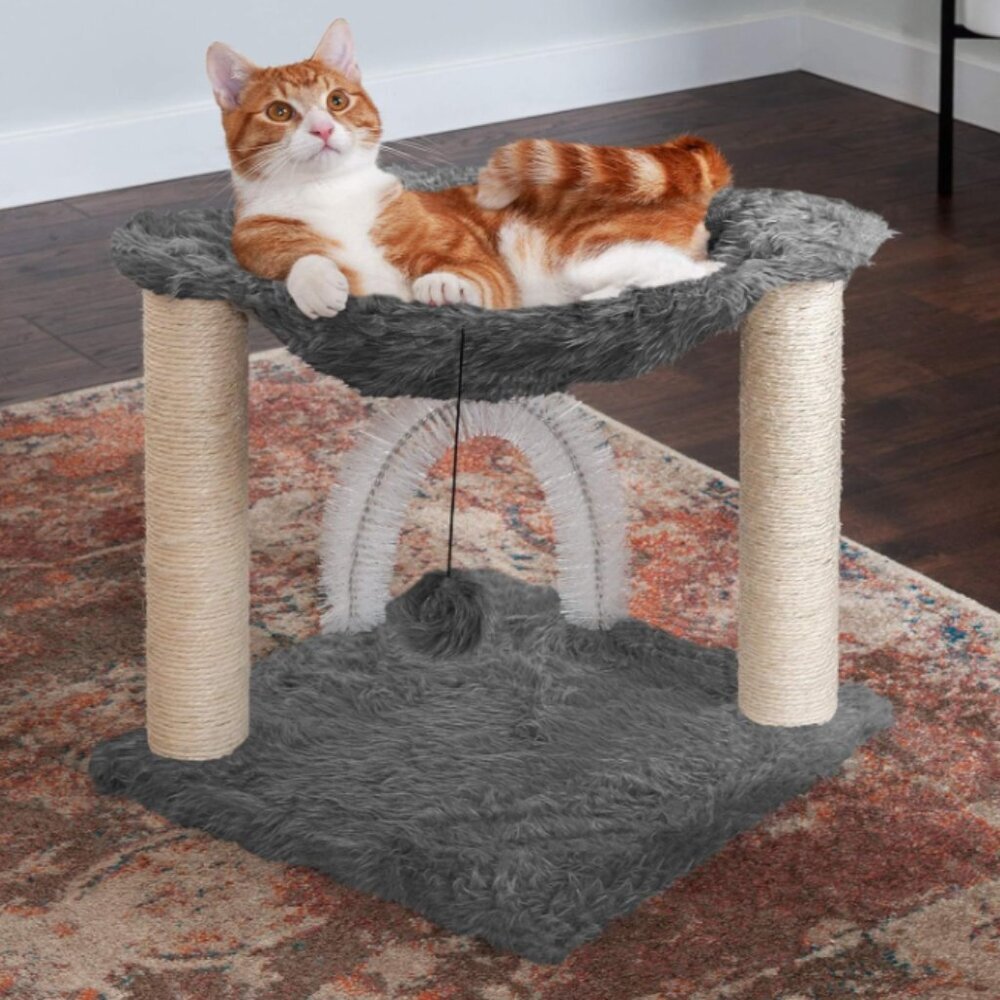 15 . 75 " Tall Playground for Indoor Cats , Ft . Sisal Scratching Post - Picture 4 of 7